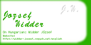 jozsef widder business card